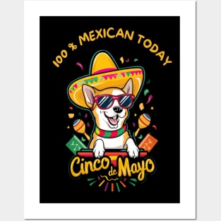 Chihuahua Dog Cinco de Mayo Posters and Art